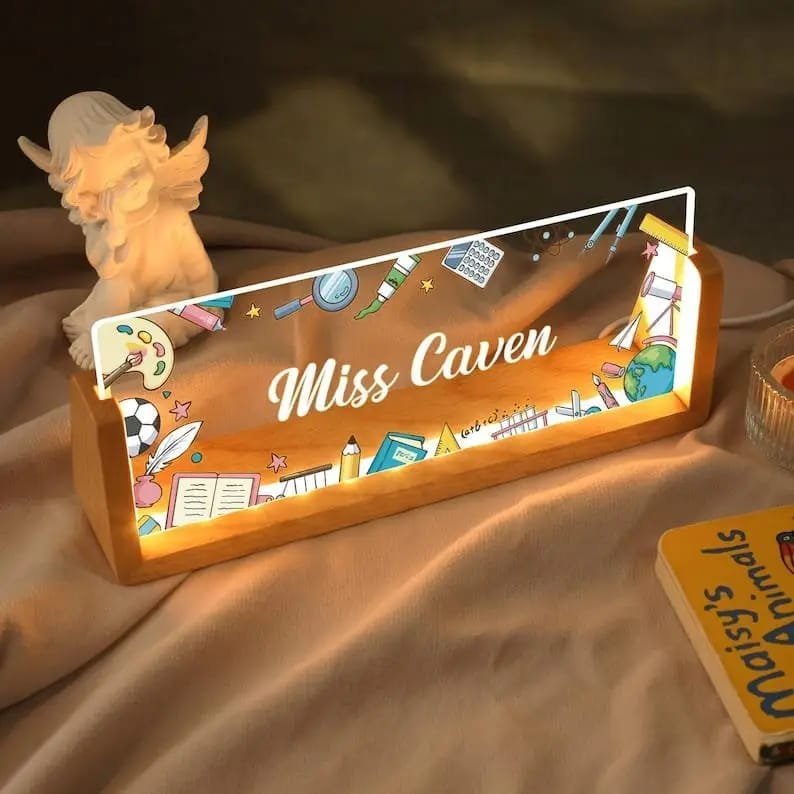 Personalized Name Desk Plate for Teacher - Image 3
